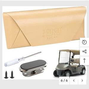 Golf Cart Glasses Sunglasses Case PU Leather Sunglasses Organizer Box - 10L0L